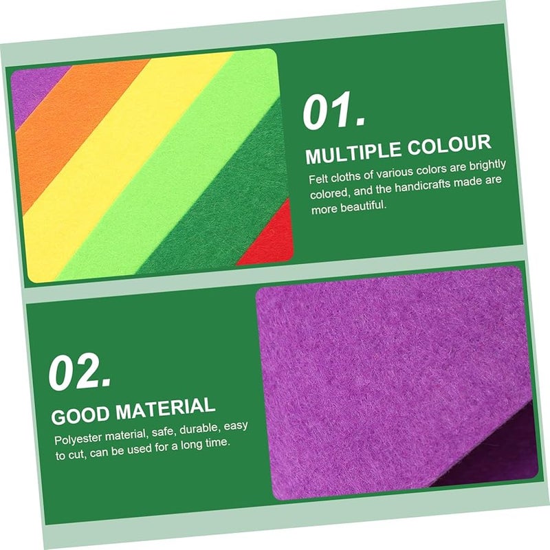 7 Sheets Thick Nonwoven Felt Fabric For Sewing DIY Crafts Handmade Kit Adults - Image 5